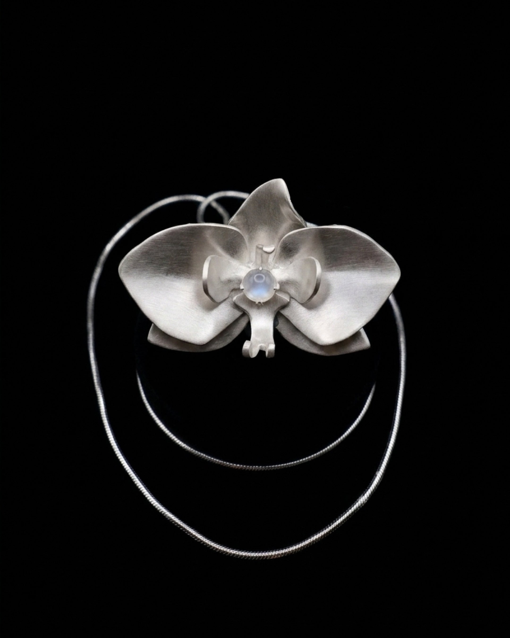 Orchid Moon Necklace Satin Finish